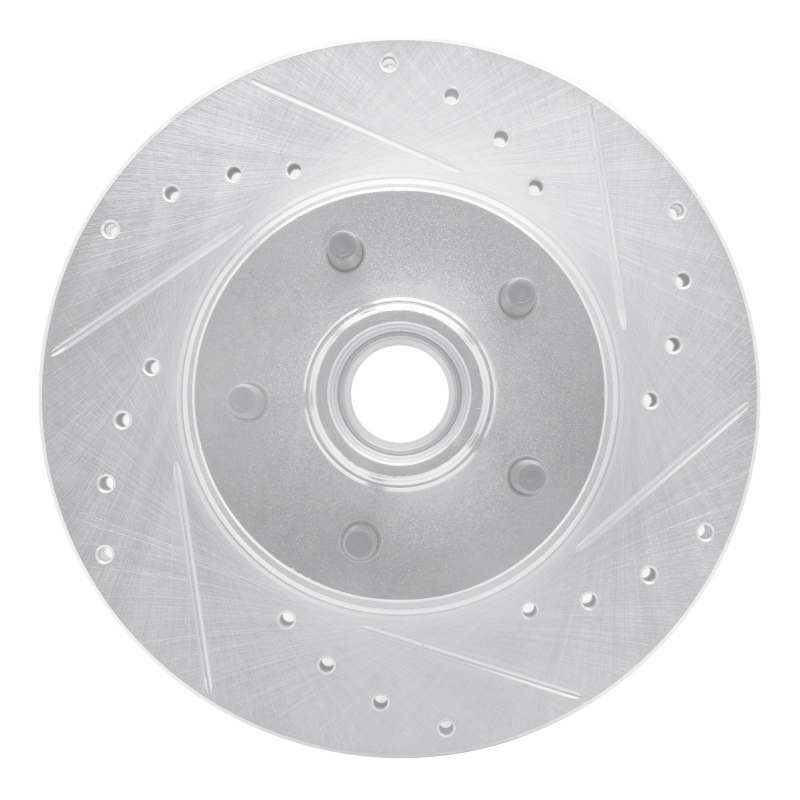 Ford Ranger Brake Rotor (1) - Front Right - R1 Concepts - Drilled & Slotted - Silver - `95-`11